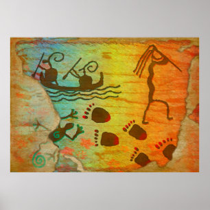 Cave Dwelling Native American Fine Art Poster