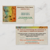 Cave Dwelling Native American TRADE ARTIST TEMP Afsprakenkaartje (Voorkant / Achterkant)