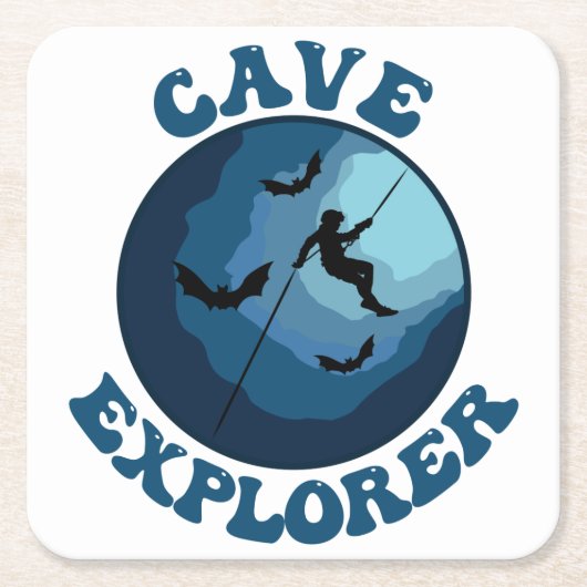 Cave Explorer Caver Caver Caver Caving Speleology Kartonnen Onderzetters (Voorkant)