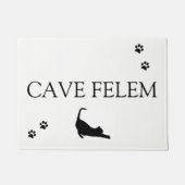 CAVE FELEM - Let op de kat Deurmat (Voorkant)