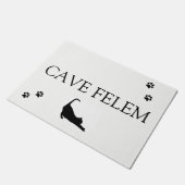 CAVE FELEM - Let op de kat Deurmat (Schuin)