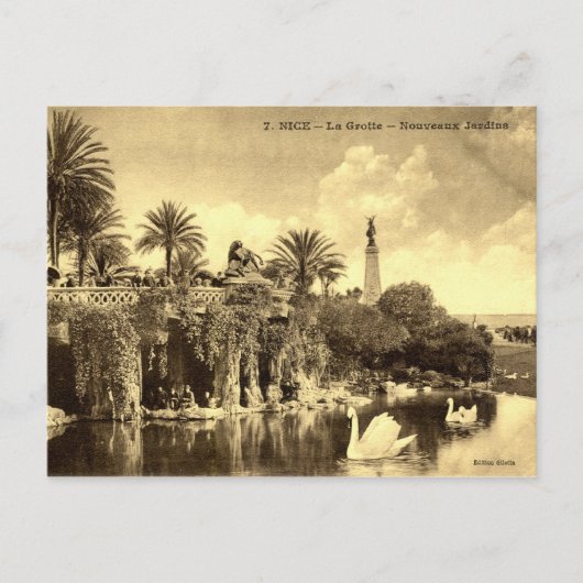 Cave Gardens, Nice France 1910 Briefkaart (Voorkant)