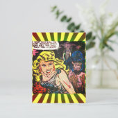 Cave Girl, Gorilla, Elephant Golden Age Comic Book Briefkaart (Staand voorkant)