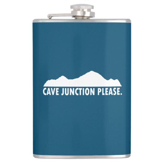 Cave Junction Oregon alstublieft Heupfles (Voorkant)