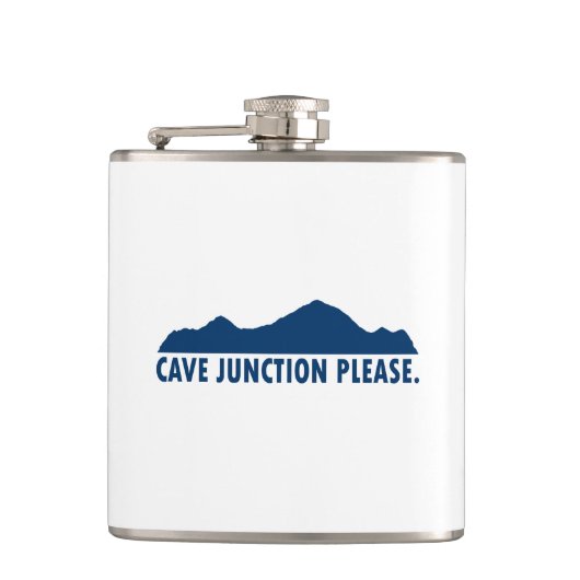 Cave Junction Oregon alstublieft Heupfles (Voorkant)