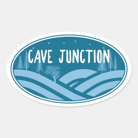 Cave Junction Oregon Buitenleven Ovale Sticker (Voorkant)