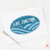 Cave Junction Oregon Buitenleven Ovale Sticker (Envelop)
