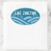Cave Junction Oregon Buitenleven Ovale Sticker (Tas)