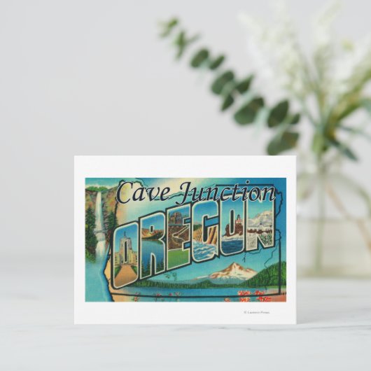 Cave Junction, Oregon - Grote letterscènes Briefkaart (Staand voorkant)