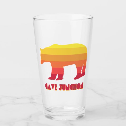 Cave Junction Oregon Rainbow-Beer Glas (Voorkant)