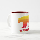 Cave Junction Oregon Rainbow-Beer Tweekleurige Koffiemok (Voorkant links)