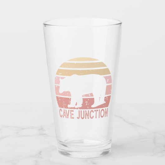 Cave Junction Oregon Retro-Beer Glas (Voorkant)