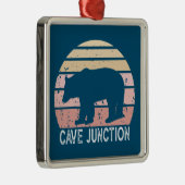 Cave Junction Oregon Retro-Beer Metalen Ornament (Rechts)