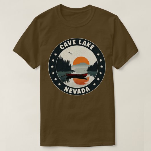 Cave Lake Nevada zonsondergang T-shirt (Design voorkant)