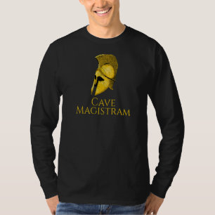 Cave Magistram Beware van de leraar Latijn Langu T-shirt