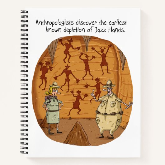 Cave Man Jazz Hand Notitieboek (Voorkant)