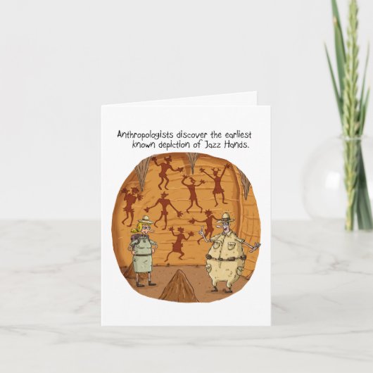 Cave Man Jazz Hands Kaart (Voorkant)