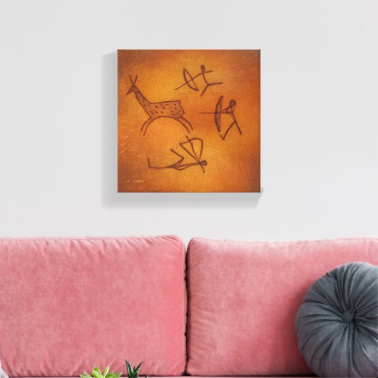cave painting canvas afdruk (Insitu (Woonkamer))