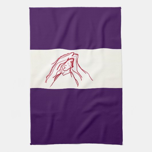 Cave Painting Kitchen Towel Theedoek (Verticaal)