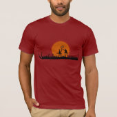 Cave Petroglyphs Viking Warriors T-shirt (Voorkant)
