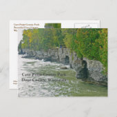 "CAVE POINT COUNTY PARK "/ BEAUTIFUL DOOR COUNTY BRIEFKAART (Voorkant / Achterkant)