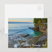 Cave Point, Door County, WI Postcard Briefkaart (Voorkant / Achterkant)