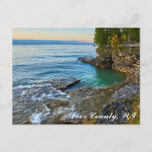 Cave Point, Door County, WI Postcard Briefkaart (Voorkant)