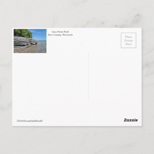 Cave Point Park Briefkaart (Achterkant)