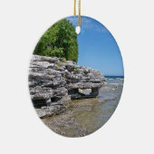 Cave Point Park Shoreline Keramisch Ornament (Rechts)