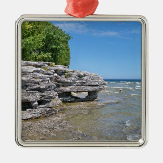 Cave Point Park Shoreline Metalen Ornament