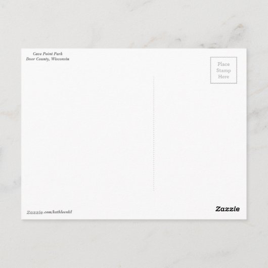 Cave Point Shoreline Briefkaart (Achterkant)