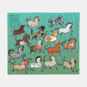 Cave Pony Fleece Blanket 1 Deken (Voorkant (Horizontaal))