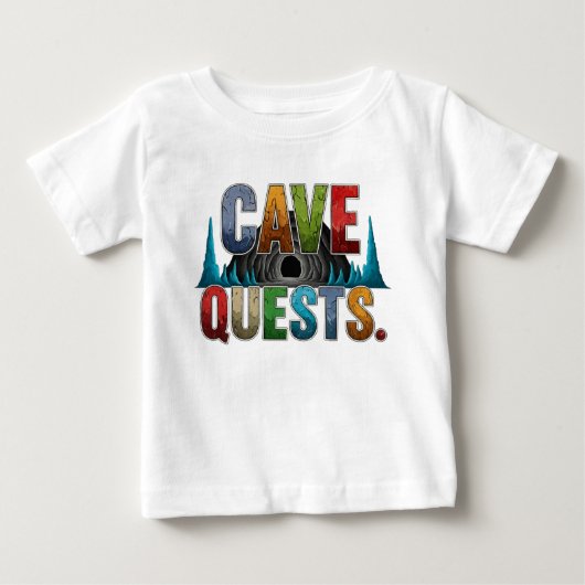 Cave Quests Adventure T-shirt ontwerp (Voorkant)
