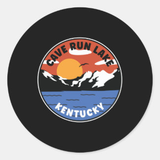 Cave Run Lake Kentucky Sunset Ronde Sticker
