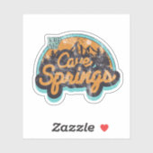 Cave Springs, Arkansas Sticker (Vel)