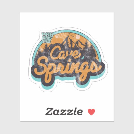 Cave Springs, Arkansas Sticker (Vel)