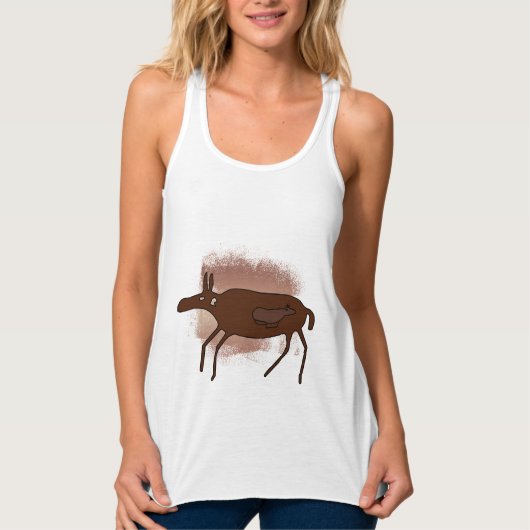 Cave Tekeningen Moeder Baby - Dieren Tanktop (Voorkant)
