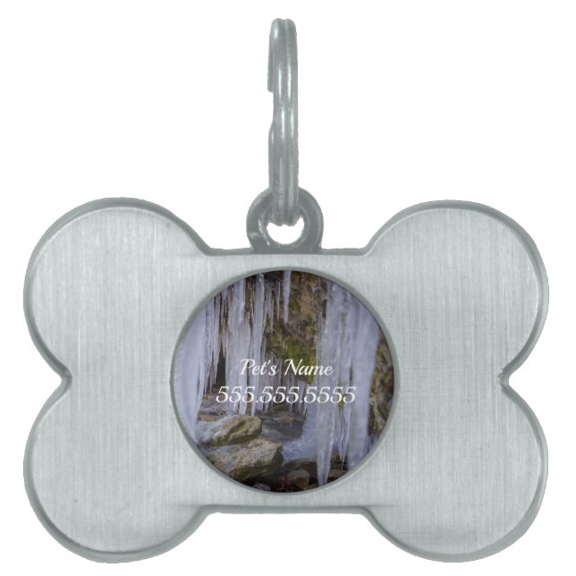Cave Tunnel of Ice Pet Tag Huisdieren Naamplaatje (voorkant)