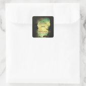 Cave vergeet een Tropisch Zee Kandle Biz Vierkante Sticker (Tas)