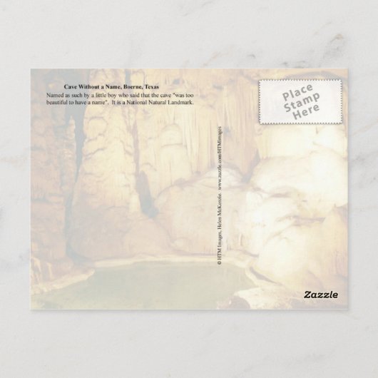 Cave without a Name, Boerne, Texas Briefkaart (Achterkant)
