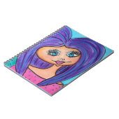 Cave Woman - Laptop - Paars Notitieboek (Linkerzijde)