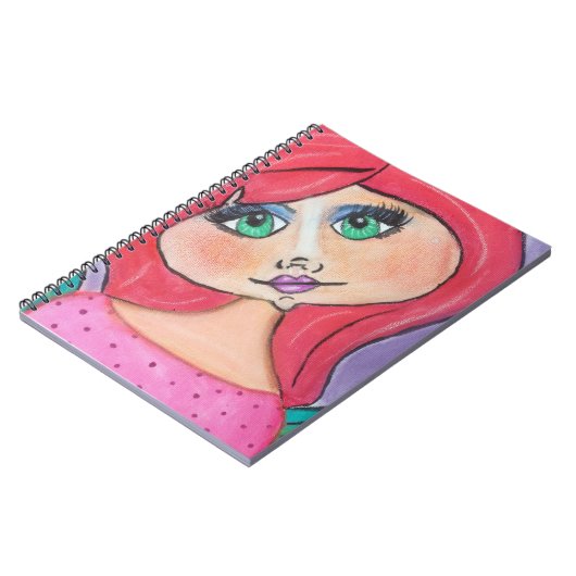 Cave Woman - Laptop - Rood Notitieboek (Linkerzijde)