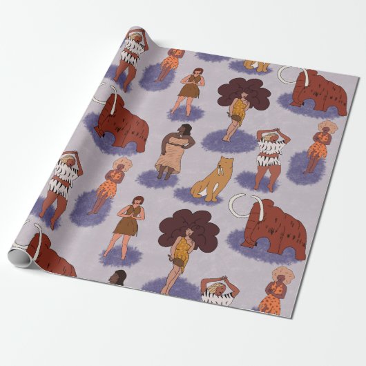 Cave Women of Diversity Cadeaupapier (Uitgerold)