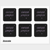 Caveat Emptor - Carpe Diem Vierkante Sticker (Vel)