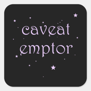 Caveat Emptor - Carpe Diem Vierkante Sticker