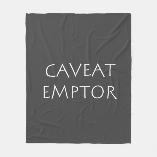 Caveat Emptor Fleece Deken (Voorkant)