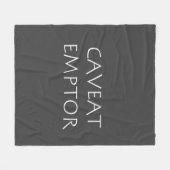 Caveat Emptor Fleece Deken (Voorkant (Horizontaal))
