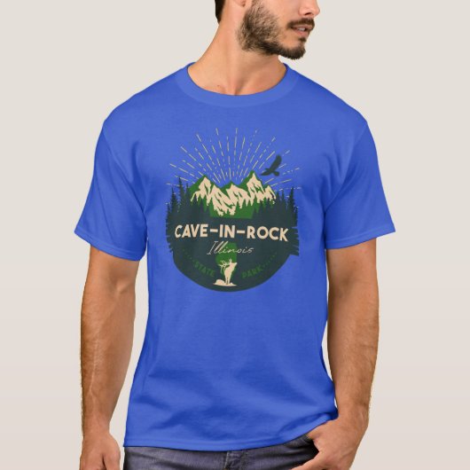 Cavein Rock State Park Illinois IL Badge Souvenir  T-shirt (Voorkant)