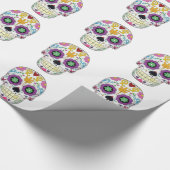 Caveira colorida com fundo branco cadeaupapier (Hoek)