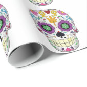 Caveira colorida com fundo branco cadeaupapier (Rol Hoek)